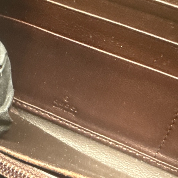 Gucci Long Wallet GG Interlocking Leather Chocolate Brown - Picture 9 of 9